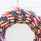 20" Americana Fabric Wreath Patriotic Red, White & Blue Décor for Front Door or Wall